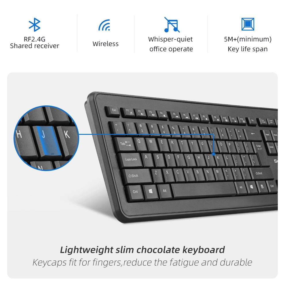 Export OEM 105 Keys 2.4G Office Keyboard and Mouse