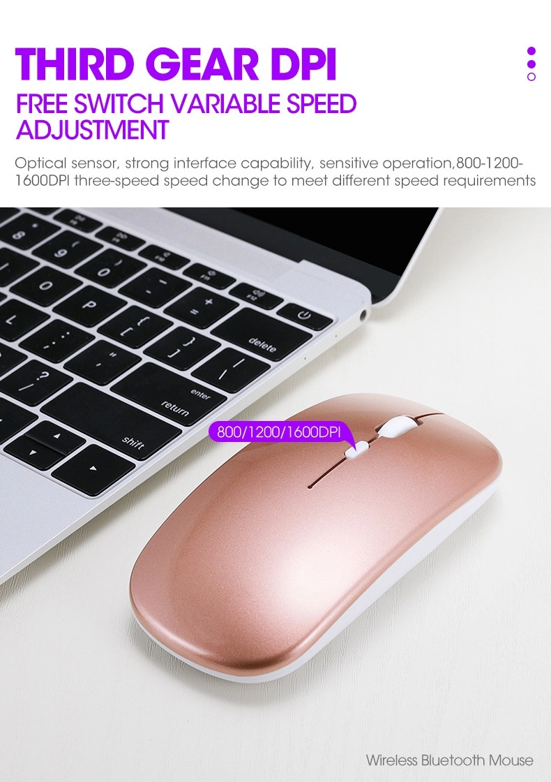 Rechargeable 2.4G RGB Silent Dual Mode Wireless Mouse 2 in 1 Wireless Gaming Mouse