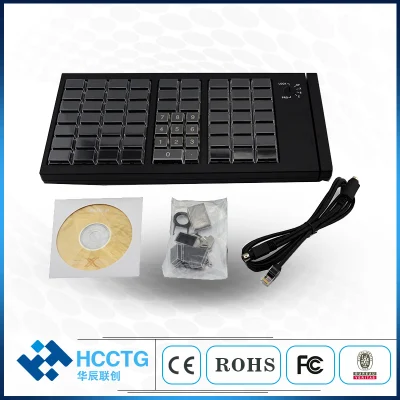 Programmierbare Membran-POS-Tastatur mit 60 Tasten und USB+PS/2-Schnittstelle (KB60M)