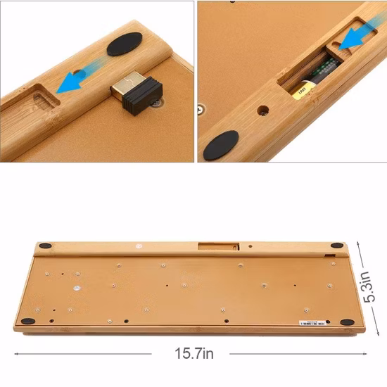 Die kabellose Bamboo-Tastatur und -Maus für das Büro